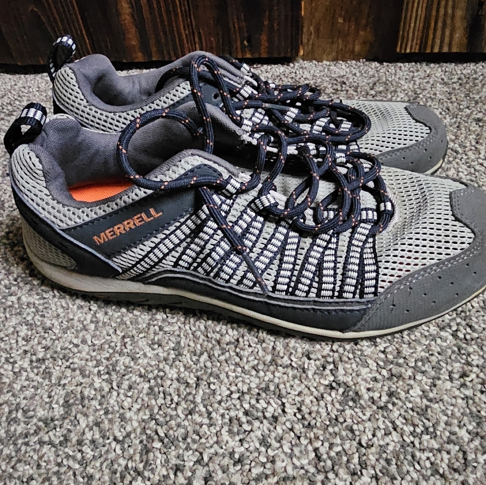 Merrell Mens Size 9 Hiking Trail Shoes Vented Gray